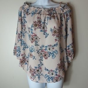 Moa Moa| Off Shoulder Floral Print Top (A311)